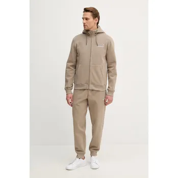 Bavlněná tepláková souprava EA7 Emporio Armani PJVRZ.8NPV63 béžová 80B, vel. XXXL