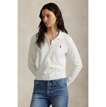 Dámský svetr Kardigan Polo Ralph Lauren 211972110 bílá 00X, vel. XS