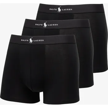 Pánské spodní prádlo Boxerky Ralph Lauren Clssic Trunk 3-Pack Trunk Black M