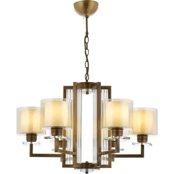 Lustr na řetězu VARANA 6xE27/40W/230V bronzová