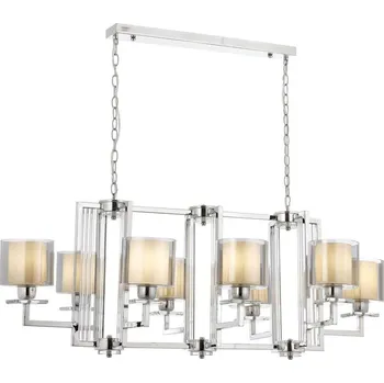 Lustr na řetězu VARANA 8xE27/40W/230V lesklý chrom