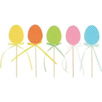 Velikonoční dekorace Vajíčko z filcu zápich 6 cm + špejle