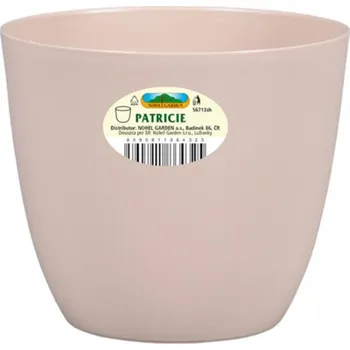 Obal na květináč Obal na květináč plastový PATRICIE MODERN matný tm.béžový 25cm