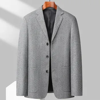 Best Fashion Pánské business sako v elegantním moderním stylu Barva: Šedá, Velikost: XS