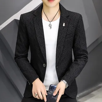 Best Fashion Pánské elegantní sako pro business i společenské akce Barva: Černá, Velikost: L