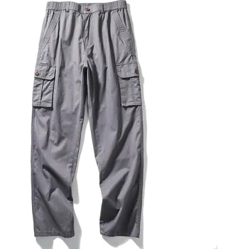 Pánské kalhoty Best Fashion Pánské volné cargo kalhoty pro volný čas Barva: Tmavě Šedá, Velikost: 4XL