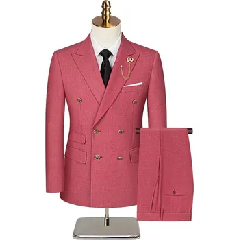 Pánský oblek Best Fashion Pánský dvouřadý oblek pro slavnostní příležitosti Velikost: 4XL, Barva (Varianta): 8211 A5 Orange red