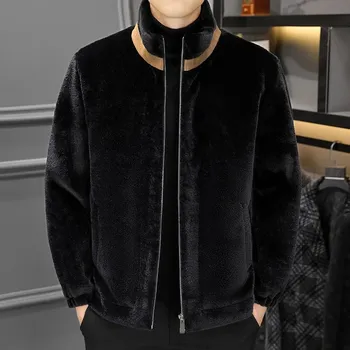 Pánský zimní kabát Best Fashion Pánská zimní zateplená bunda pro volný čas Barva: Černá, Velikost: 4XL