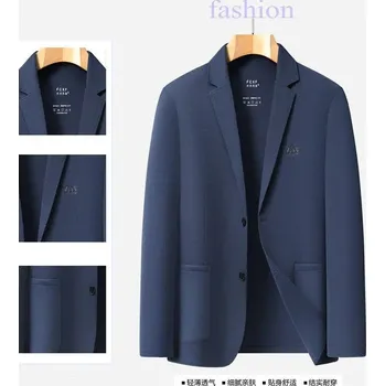 Best Fashion Pánské letní lehké sako pro volný čas Barva: Tmavě Modrá, Velikost: 3XL