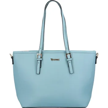 Kabelka Elegantní koženková kabelka přes rameno Julie, světle modrá