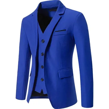 Best Fashion Pánské společenské sako pro slavnostní události Barva: Modrá, Velikost: L