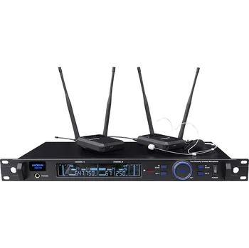 Mikrofon DEXON Bezdrátový mikrofon diverzitní náhlavní / klopový, 2kanálový MBD 942