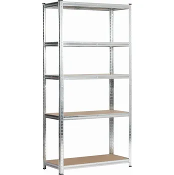 regál Kovový regál REGMET 90x40x180 cm stříbrný