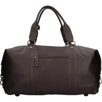 Pánská aktovka Cestovní kožená taška Katana Trev - tmavě hnědá