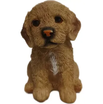 Zahradní dekorace Prodex A00840 Pes retriever štěně 15 x 14 polyston