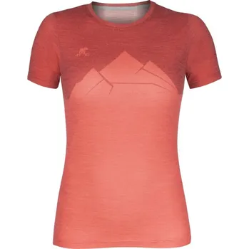 Attiq ATTİQ dámské merino tričko s krátkým rukávem Denali Barva: pink, Velikost: M