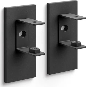 Věšák ZACK Nástěnný držák pro nalepení výrobku na stěnu LINEA, set 2 ks, černý