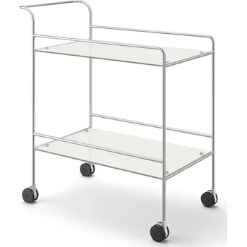 Servírovací stolek ZACK Servírovací vozík MECOR, kartáčovaná nerez