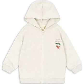 Chlapecká mikina Dětská bavlněná mikina Konges Sløjd LOUPY SWEAT ZIP HOOD OCS KS104953.PPY2 béžová 01X, vel. 134-140