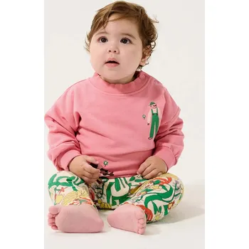 Dětská bavlněná mikina Bobo Choses Farm Adventure 126AB041 růžová 30X, vel. 62