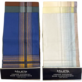 Látkový kapesník Mileta a.s. Pánský kapesník exlusive 6 ks varianta: pánský - světlý mix 6 ks