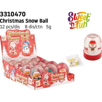 Bonbon Christmas snow ball - sněhové těžítko 5g