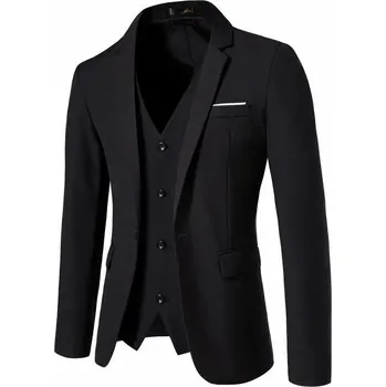 Best Fashion Pánské univerzální sako pro společenské události Barva: Černá, Velikost: M