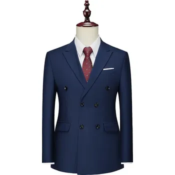 Best Fashion Pánské elegantní sako pro business i volný čas Barva: Tmavě Modrá, Velikost: 6XL