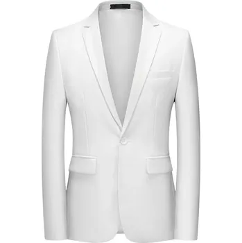 Best Fashion Pánské klasické sako pro celoroční elegantní styl Velikost: XL, Barva (Varianta): Bílá