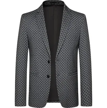 Pánské sako Best Fashion Pánské elegantní sako pro moderní business styl Barva: Šedá, Velikost: 3XL