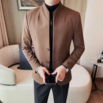 Best Fashion Pánské elegantní sako pro slavnostní příležitosti Barva: Khaki, Velikost: XL