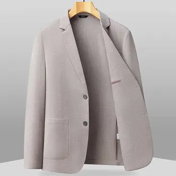 Best Fashion Pánské lehké letní sako pro společenské události Barva: Khaki, Velikost: XL