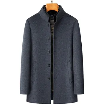 Pánský kabát Best Fashion Pánský zateplený kabát s odepínací vložkou Barva: Šedá, Velikost: 4XL