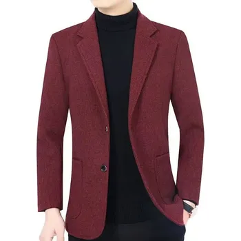 Best Fashion Pánské kárované sako pro elegantní styl Barva: Vínová, Velikost: L