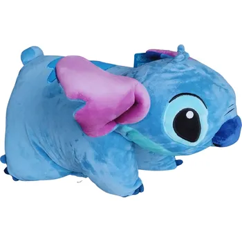 Dekorativní polštářek Multifunkční polštářek 3D 46 x 41 cm Lilo a Stitch modrý