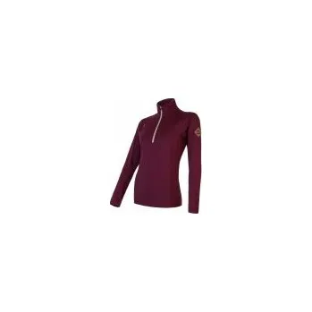 Dámská mikina SENSOR MERINO UPPER dámská mikina krátký zip port red L; Červená mikina + DÁREK DLE VÝBĚRU!