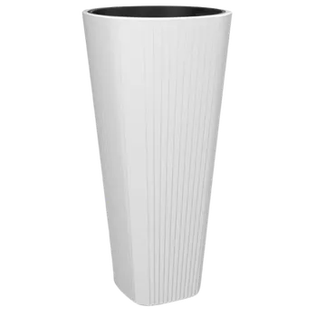 Květináč LAMELA MUZA květináč bílá 39x39x81cm