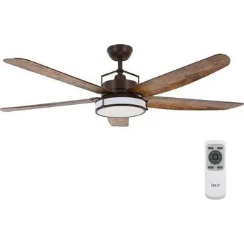 Lucci air 213175 - LED Stropní ventilátor LOUISVILLE 1xGX53/18W/230V hnědá + DO