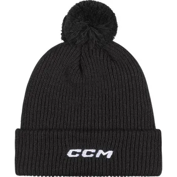Čepice CCM Čepice Team Pom Knit SR černá, Senior + DÁREK
