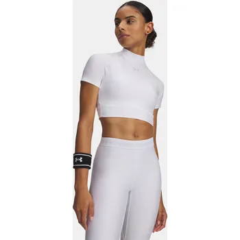 Dámské tričko Under Armour Dámské tričko HeatGear Crop Mock SS-WHT 6010006-100 Bílá MD