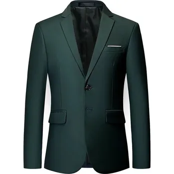 Pánské sako Best Fashion Pánské elegantní sako pro business styl Velikost: 2XL, Barva (Varianta): Tmavě zelená