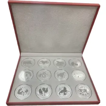 Perth Mint Sada 12 stříbrných mincí Lunární série II | 1 Oz | 2008-2019 | 31,1 g