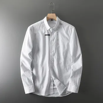 Pánská košile Best Fashion Pánská proužkovaná košile pro elegantní každodenní styl Barva: Bílá, Velikost: 3XL