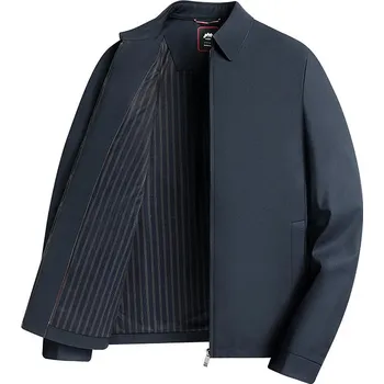 Best Fashion Pánská lehká bunda v klasickém elegantním stylu Barva: Modrá, Velikost: 4XL