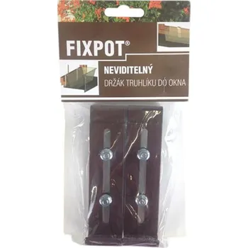 Držák na květináč a truhlík Držák na truhlík neviditelný FIXPOT kov, hnědá