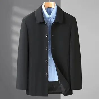 Best Fashion Pánské elegantní sako pro zralejší muže Barva: Černá, Velikost: 4XL