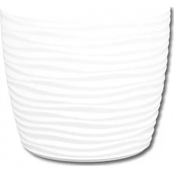Pěstitelství Obal na květináč SAHARA PETIT plast bílá 27cm