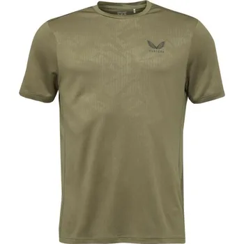 Pánské tričko Pánské sportovní triko CASTORE AOP SS T-SHIRT L Khaki, Černá