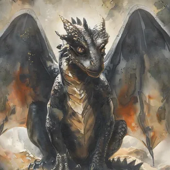 Panel - Teplákovina Černý drak