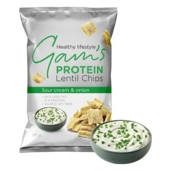 Chips Gam's Protein Chipsy Kysaná Smetana & Cibulka 65g